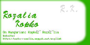 rozalia kopko business card